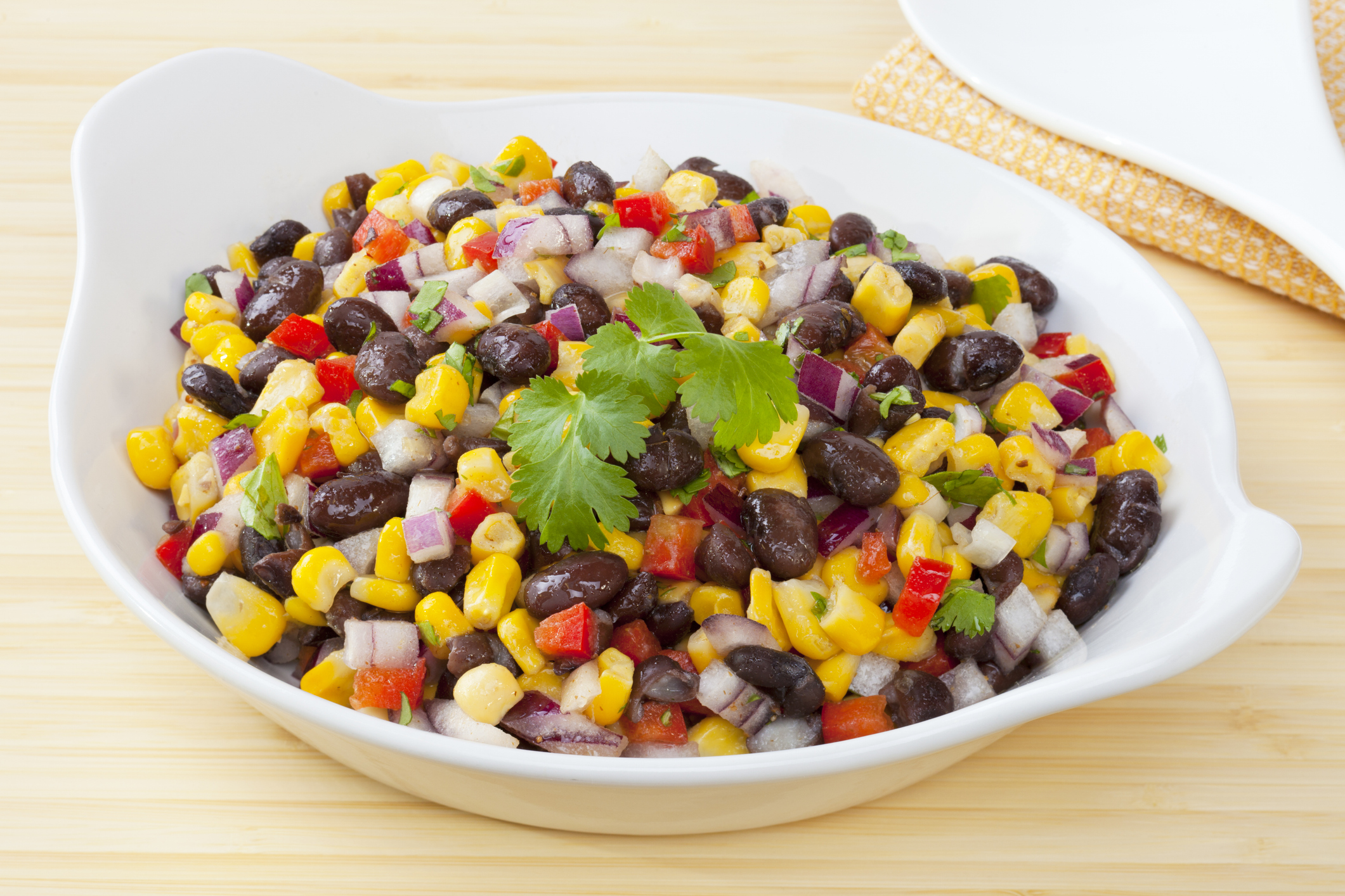 Easy Black Bean Salad with Goat Cheese and Corn