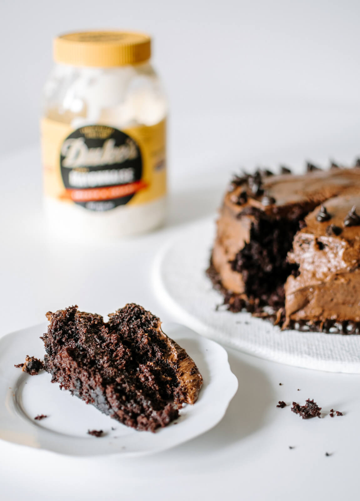 Surprise! Dukes Chocolate Mayo Cake, Sugar-Free and Delicious