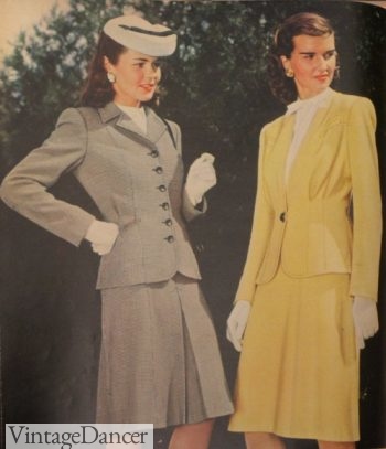 Ladies 1940s Suits  are Back,  How to Style Them