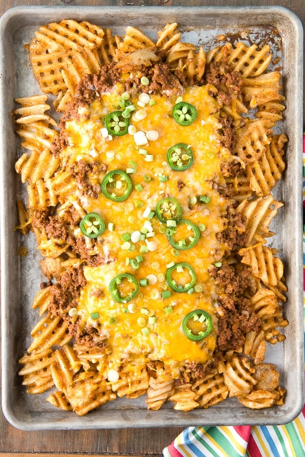 Make Your Own Chili Cheese Waffle Fries at Home Tonight