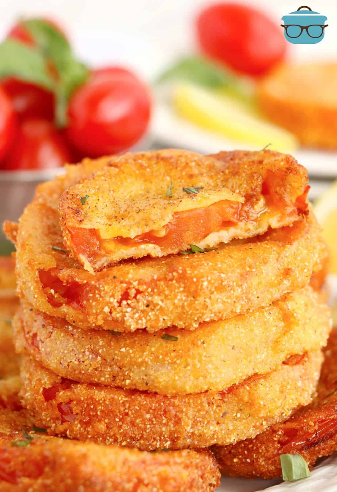 Best Fried Red Tomatoes Recipe with Parmesan Cheese